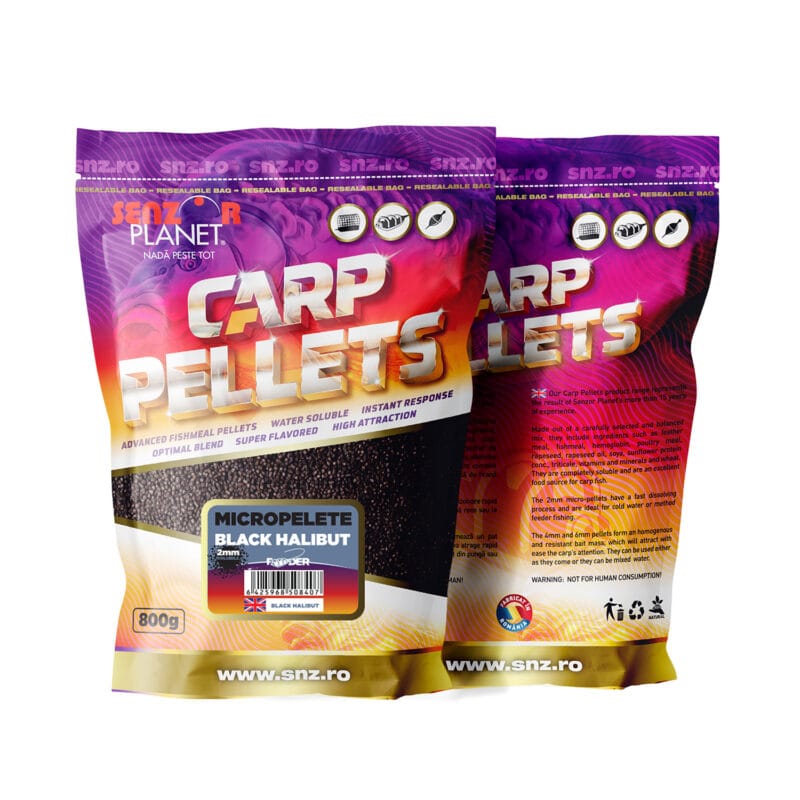 MICROPELETE BLACK HALIBUT (NEGRU) 2mm 800g
